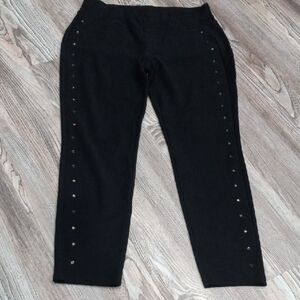 Michael Kors Mid-rise Black Pants with Studded Accents